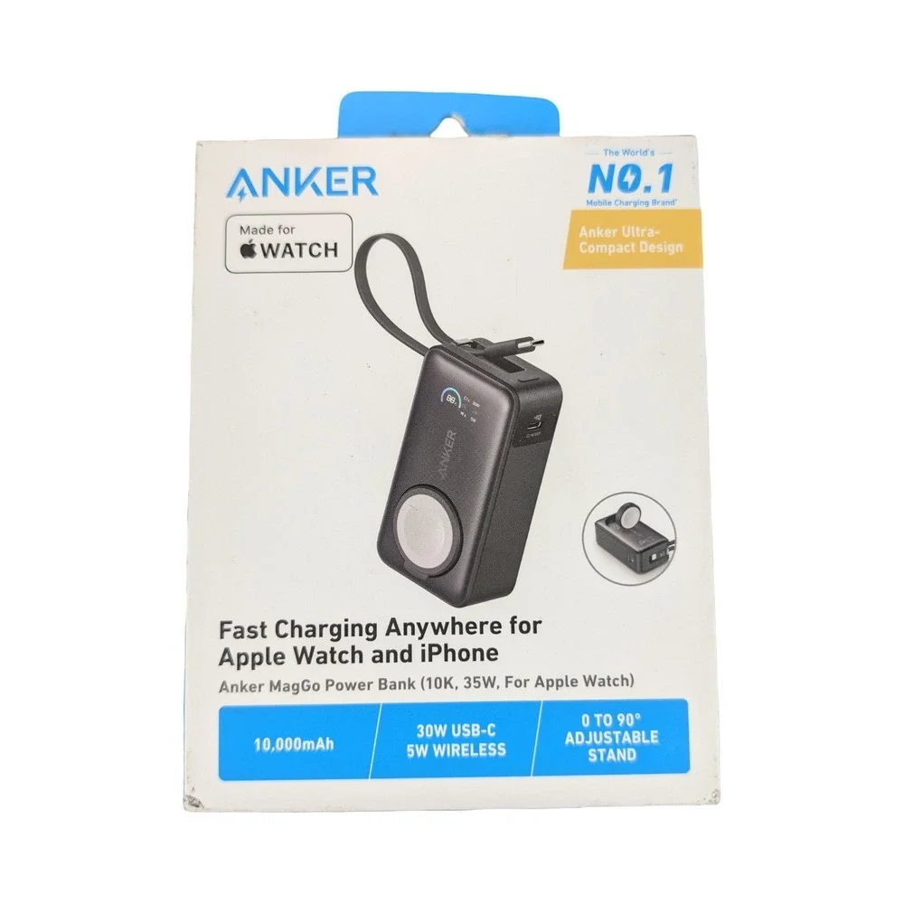 Qq6U Anker MagGo Power Bank 10K 35W, For Apple iPhone apple Watch Black Used